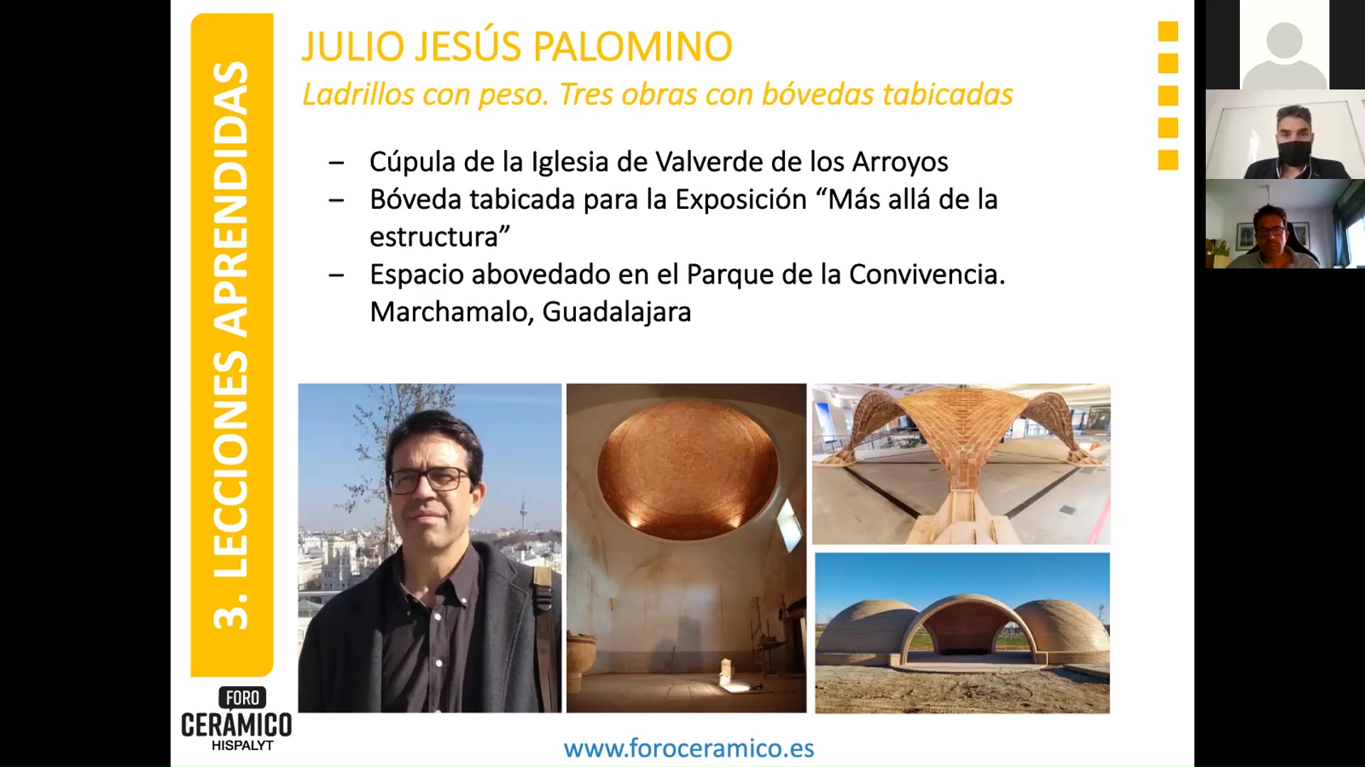 Tres obras con bóvedas tabicadas
