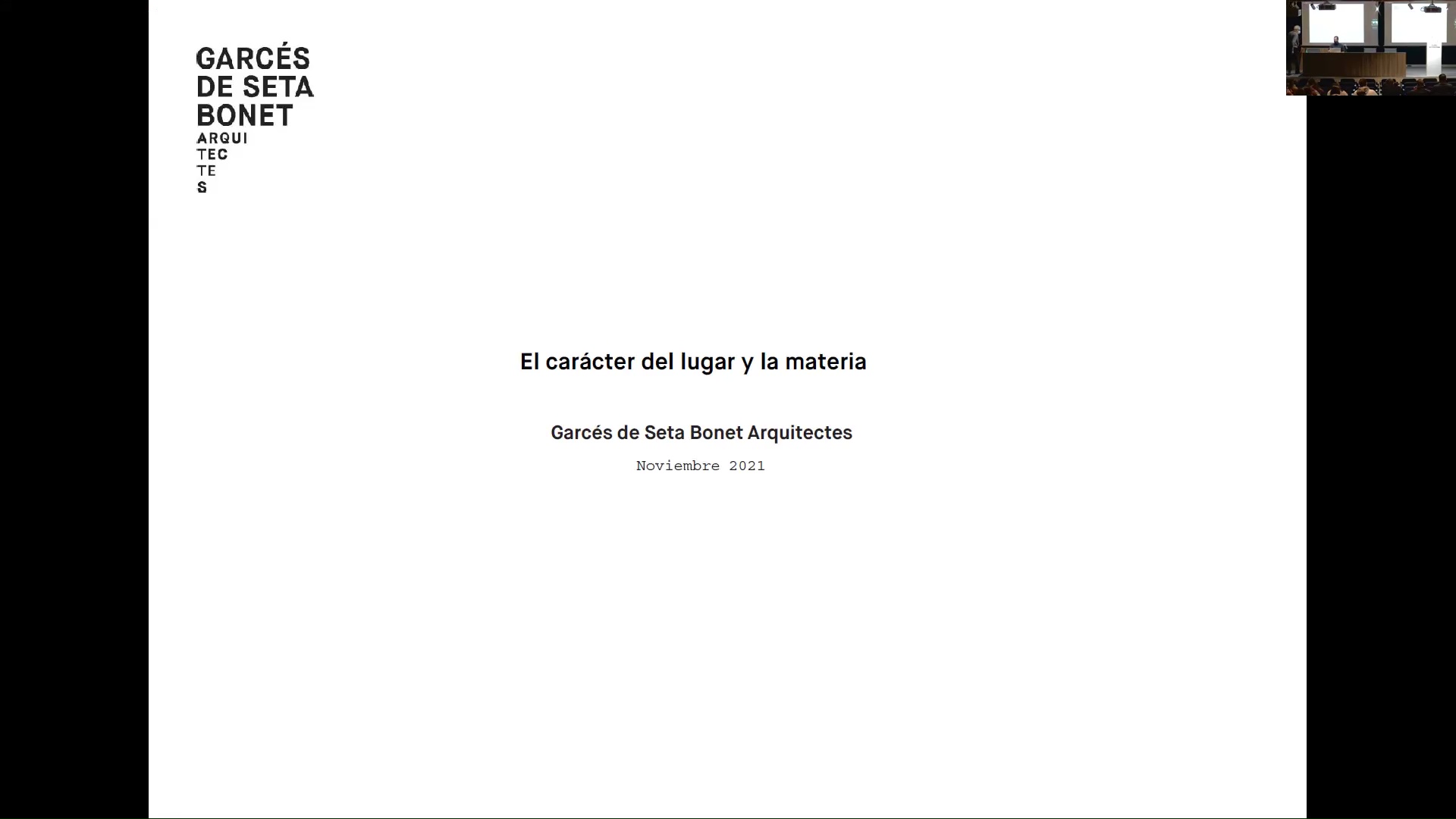 El carácter del lugar y la materia