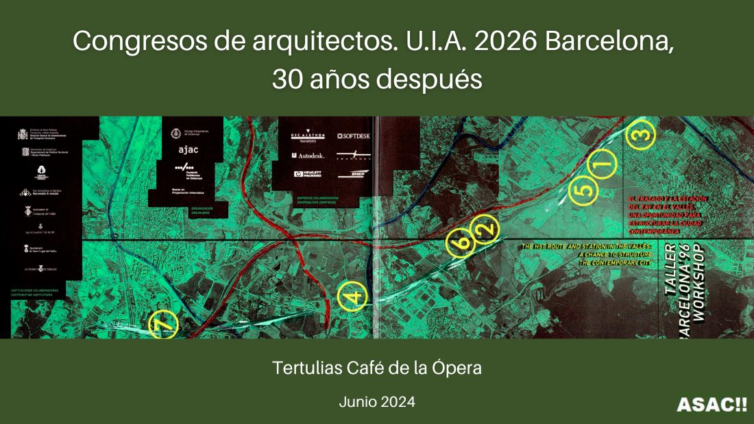 Congresos de arquitectos. UIA 2026 Barcelona, 30 años depués