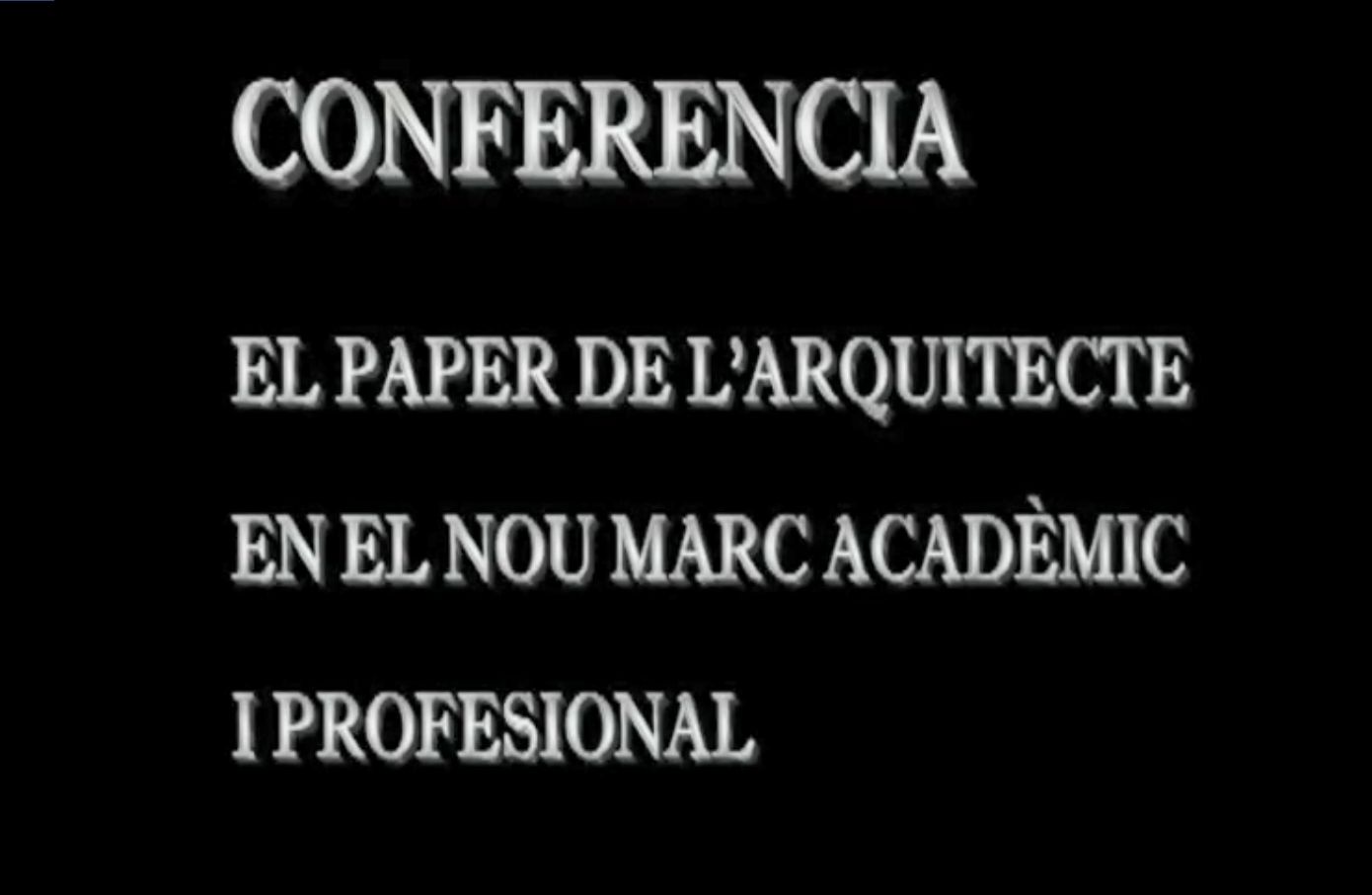 03. ARQ 2009: Jornades d'orientació professional per a arquitectes i estudiants (ETSAB)