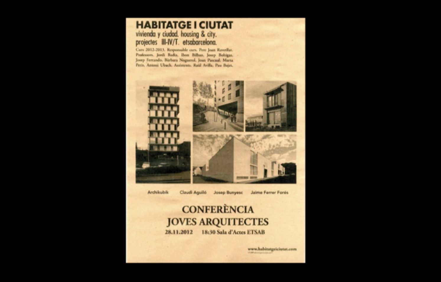 02. Conferència Joves Arquitectes. Habitatge i ciutat. Projectes III-IVT