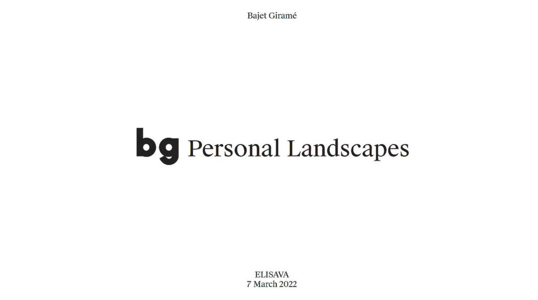 Personal Landscapes