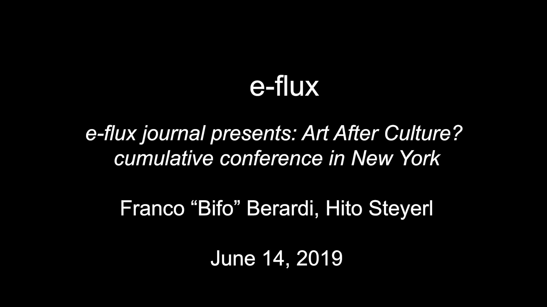 Art After Culture