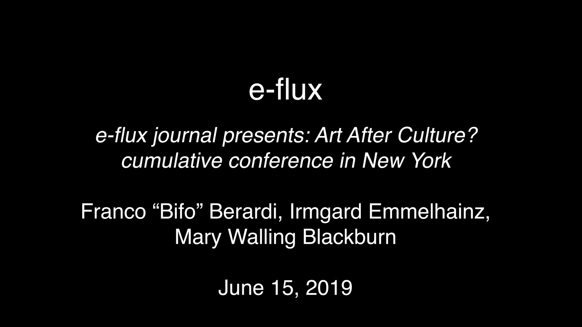 Art After Culture