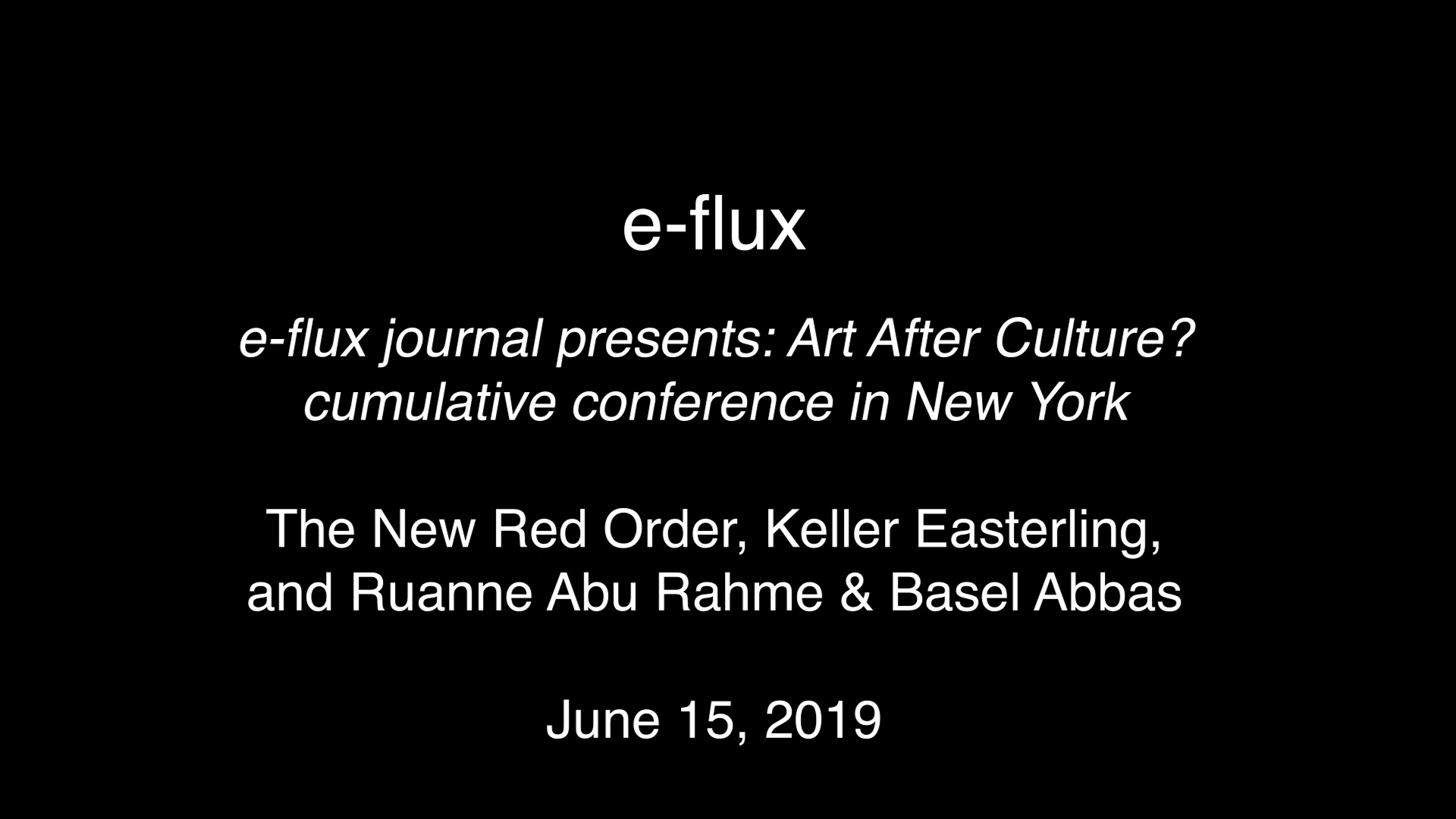 Art After Culture