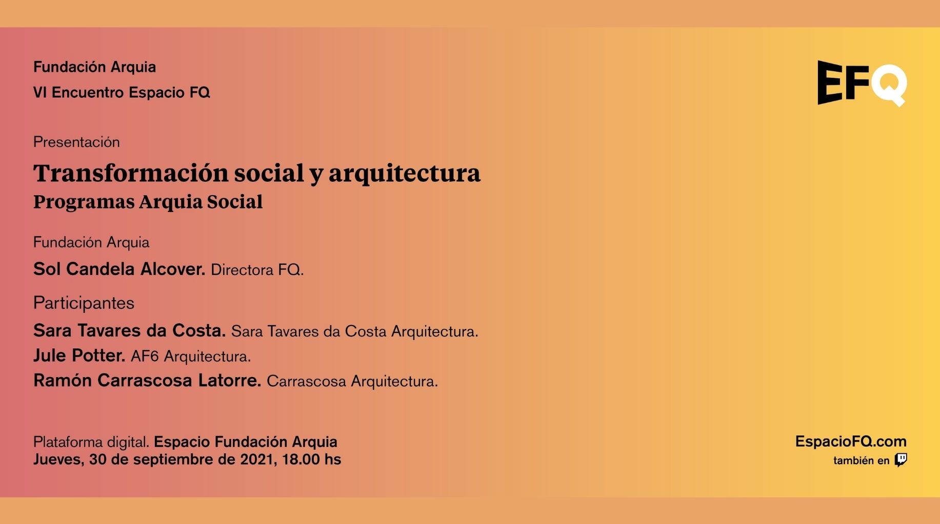 Transformación social y arquitectura