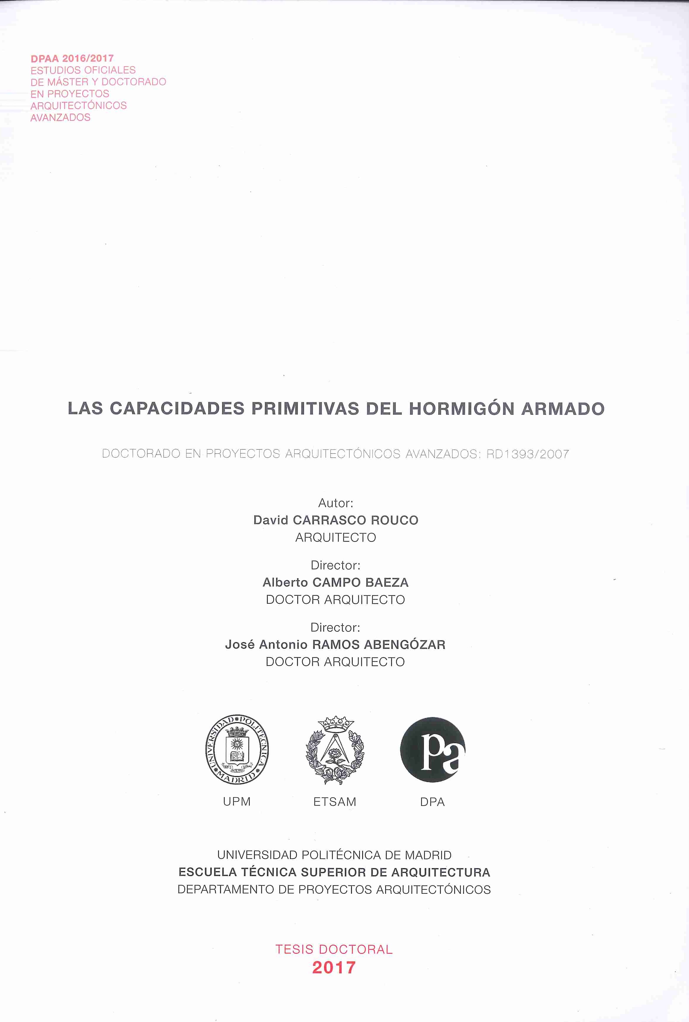 Las capacidades primitivas del hormigón armado