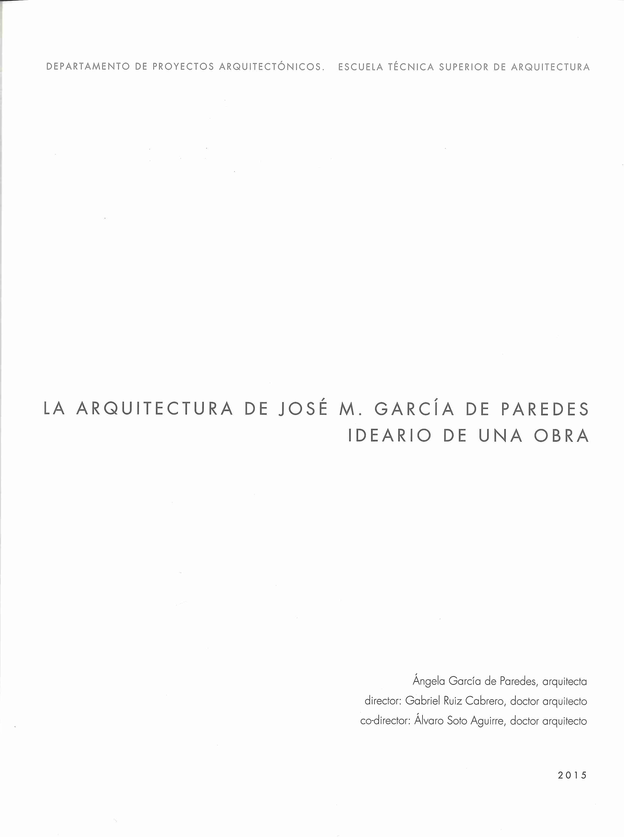 La arquitectura de José M. García de Paredes