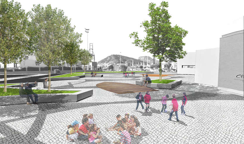 Acondicionamiento de la Plaza Molina de Santa Lucía, Cartagena, Murcia. TERCER PREMIO